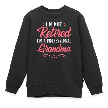 Grandma Gifts - Kinder Premium Organic Sweatshirt - Schwarz - Vorne - AI Model Kid Female (0cm)