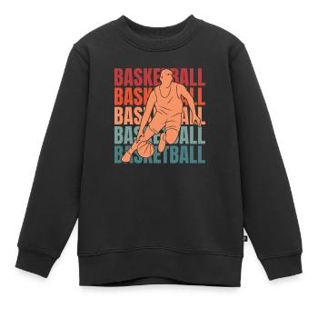 Basketball Basketballer - Kinder Premium Organic Sweatshirt - Schwarz - Vorne - AI Model Kid Female (0cm)