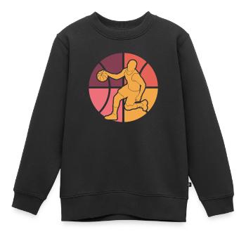 Basketball Basketballer - Kinder Premium Organic Sweatshirt - Schwarz - Vorne - AI Model Kid Female (0cm)