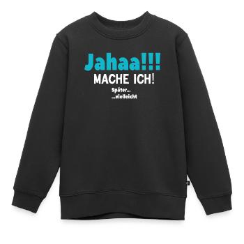 Verspäteter Ehrgeiz - Kinder Premium Organic Sweatshirt - Schwarz - Vorne - AI Model Kid Female (0cm)