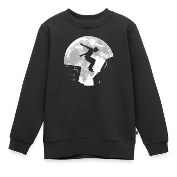 Parkour Mond - Kinder Premium Organic Sweatshirt - Schwarz - Vorne - AI Model Kid Female (0cm)