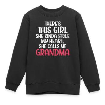 Grandma Gifts - Kinder Premium Organic Sweatshirt - Schwarz - Vorne - AI Model Kid Female (0cm)