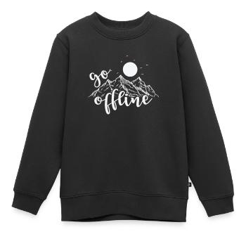 Aller hors ligne Randonnée Nature - Sweat Premium enfant bio - noir - Devant - AI Model Kid Female (0cm)
