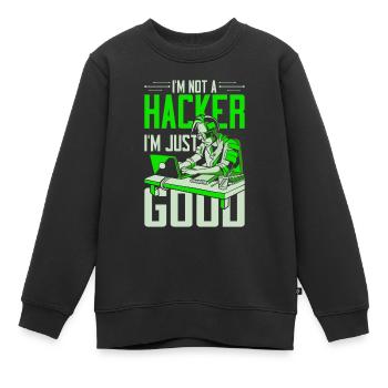 Ethical Hacker Ethischer Hacker - Kinder Premium Organic Sweatshirt - Schwarz - Vorne - AI Model Kid Female (0cm)