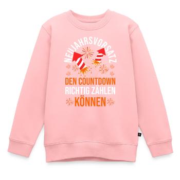 Neujahr Feuerwerk Silvester - Kinder Premium Organic Sweatshirt - Rosa - Vorne - AI Model Kid Female (0cm)