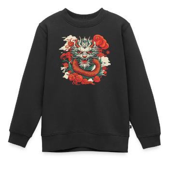 Jahr Des Drachen 2024 - Kinder Premium Organic Sweatshirt - Schwarz - Vorne - AI Model Kid Female (0cm)