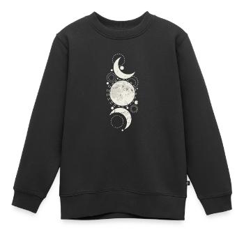 Mond Kunst Nachthimmel Kugel - Kinder Premium Organic Sweatshirt - Schwarz - Vorne - AI Model Kid Female (0cm)