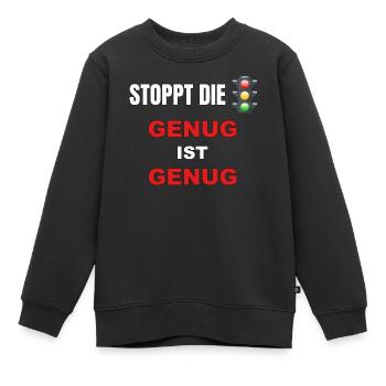 Stoppt die Ampel - genug ist genug - Kinder Premium Organic Sweatshirt - Schwarz - Vorne - AI Model Kid Female (0cm)