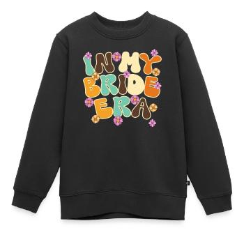 Groovy Braut Hochzeitsfeier Brautblumenblumen - Kinder Premium Organic Sweatshirt - Schwarz - Vorne - AI Model Kid Female (0cm)