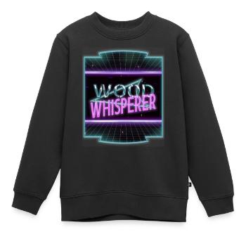 funny quote carpenter saw plumber lumber - Kinder Premium Organic Sweatshirt - Schwarz - Vorne - AI Model Kid Female (0cm)