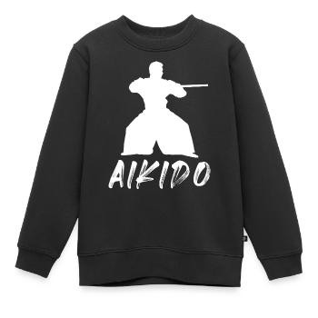 Aikido - Kinder Premium Organic Sweatshirt - Schwarz - Vorne - AI Model Kid Female (0cm)