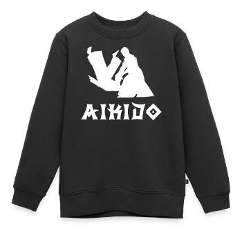 Aikido - Kinder Premium Organic Sweatshirt - Schwarz - Vorne - AI Model Kid Female (0cm)