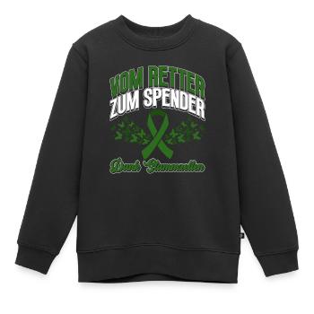 Cellules souches Thérapie par cellules souches Don de cellules souches - Sweat Premium enfant bio - noir - Devant - AI Model Kid Female (0cm)
