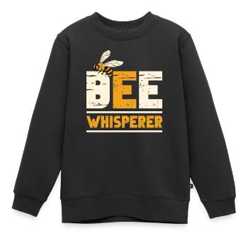 Honigbienenwebeke Hive Imkere Wabe - Kinder Premium Organic Sweatshirt - Schwarz - Vorne - AI Model Kid Female (0cm)