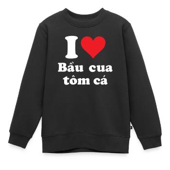 Vietnamesisches Spiel Lebensmittelwürfel - Kinder Premium Organic Sweatshirt - Schwarz - Vorne - AI Model Kid Female (0cm)