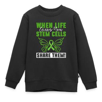 Greffe de cellules souches Donneur de cellules souches Cellule souche - Sweat Premium enfant bio - noir - Devant - AI Model Kid Female (0cm)