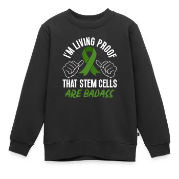 Greffe de cellules souches Donneur de cellules souches Cellule souche - Sweat Premium enfant bio - noir - Devant - AI Model Kid Female (0cm)