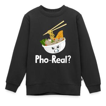 Soupe de nouilles vietnamienne Cuisine asiatique - Sweat Premium enfant bio - noir - Devant - AI Model Kid Female (0cm)