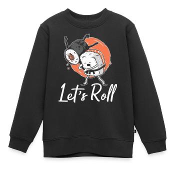 Sushi Sashimi Japonais Cuisine Asiatique - Sweat Premium enfant bio - noir - Devant - AI Model Kid Female (0cm)