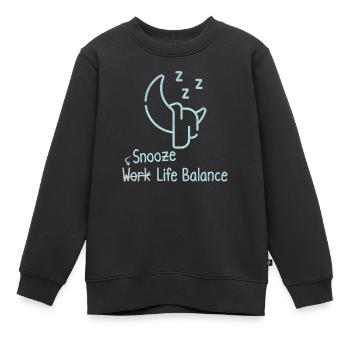 Snooze Work-life-balance - Pyjama Schlafen - Kinder Premium Organic Sweatshirt - Schwarz - Vorne - AI Model Kid Female (0cm)