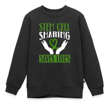 Greffe de cellules souches Donneur de cellules souches Cellule souche - Sweat Premium enfant bio - noir - Devant - AI Model Kid Female (0cm)