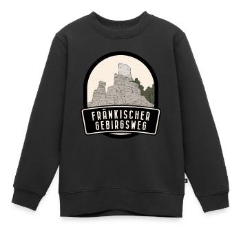 Fränkischer Gebirgsweg - Kinder Premium Organic Sweatshirt - Schwarz - Vorne - AI Model Kid Female (0cm)