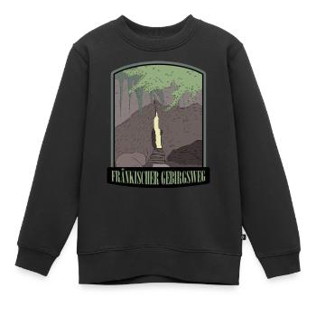 Fränkischer Gebirgsweg - Kinder Premium Organic Sweatshirt - Schwarz - Vorne - AI Model Kid Female (0cm)