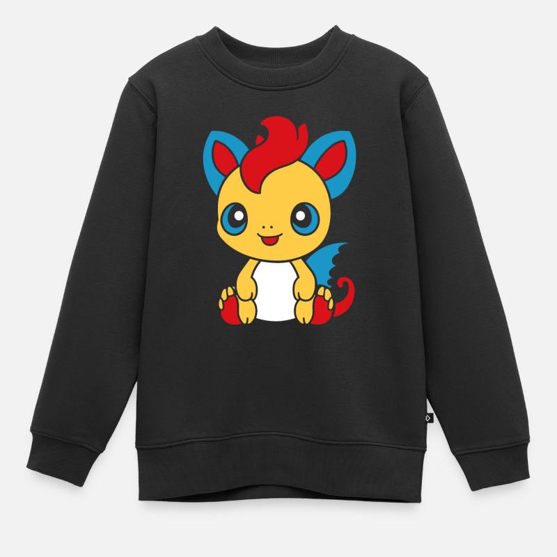 Bébé dragon - Sweat Premium enfant bio - noir