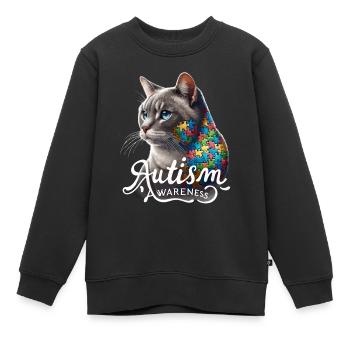 Autism Awareness puzzles piece - Kinder Premium Organic Sweatshirt - Schwarz - Vorne - AI Model Kid Female (0cm)