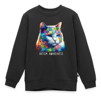 Autism Awareness puzzles piece - Kinder Premium Organic Sweatshirt - Schwarz - Vorne - AI Model Kid Female (0cm)