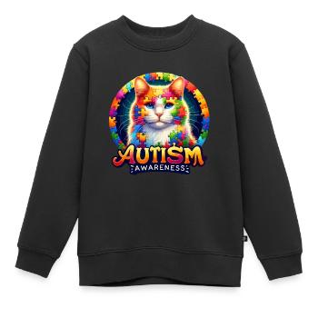 Autism Awareness puzzles piece - Kinder Premium Organic Sweatshirt - Schwarz - Vorne - AI Model Kid Female (0cm)