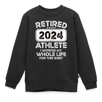 Retired Athlete 2024 - Kinder Premium Organic Sweatshirt - Schwarz - Vorne - AI Model Kid Female (0cm)