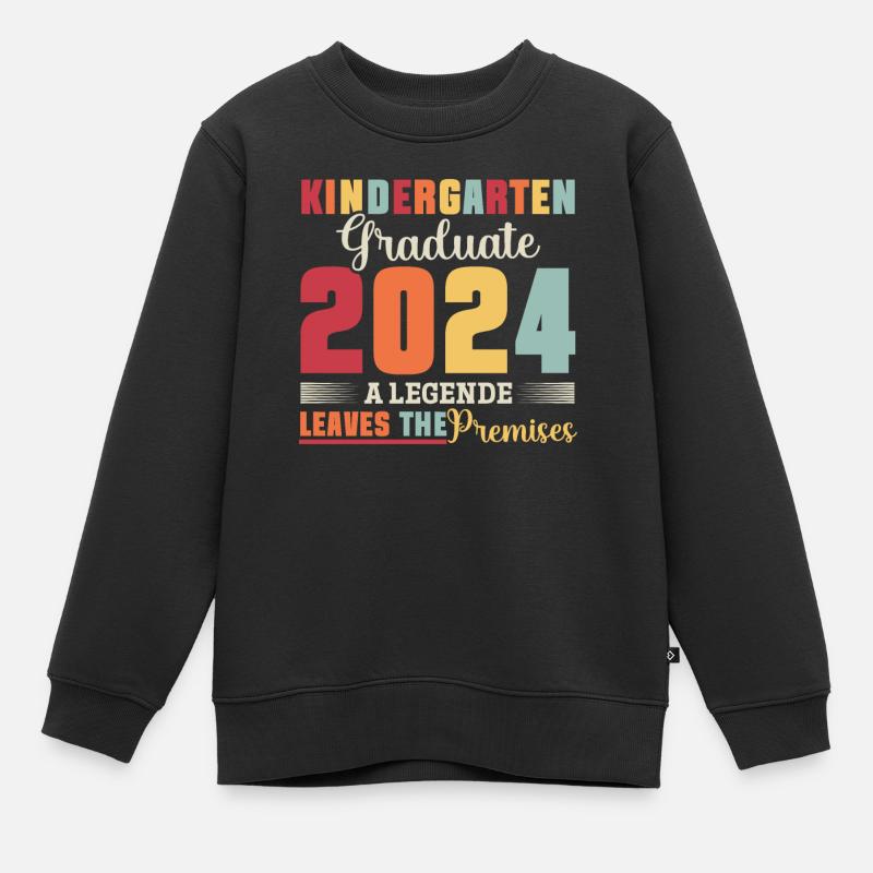Stolzer Kindergartenabgänger 2024 - Kinder Premium Organic Sweatshirt - Schwarz