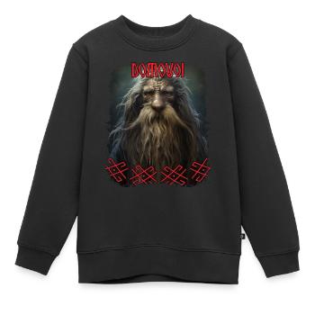 Mythologie slave Festival païen Domovoï - Sweat Premium enfant bio - noir - Devant - AI Model Kid Female (0cm)