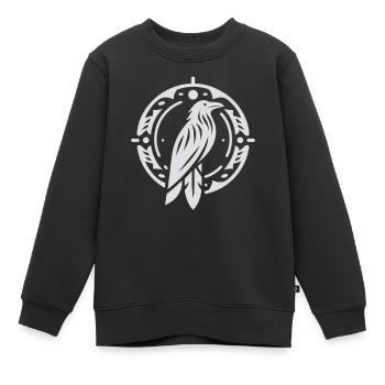 Rabe Indianer Tierkreiszeichen - Kinder Premium Organic Sweatshirt - Schwarz - Vorne - AI Model Kid Female (0cm)