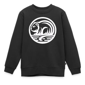 Biber Indianer Tierkreiszeichen - Kinder Premium Organic Sweatshirt - Schwarz - Vorne - AI Model Kid Female (0cm)
