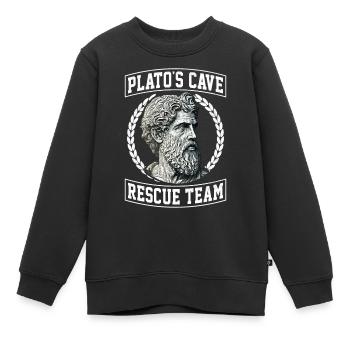Lustige Philosophie Theorie Griechisch - Kinder Premium Organic Sweatshirt - Schwarz - Vorne - AI Model Kid Female (0cm)