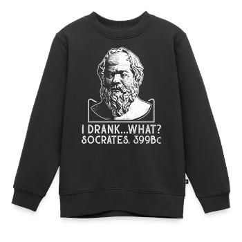 Philosophie Théorie Philosophes grecs - Sweat Premium enfant bio - noir - Devant - AI Model Kid Female (0cm)