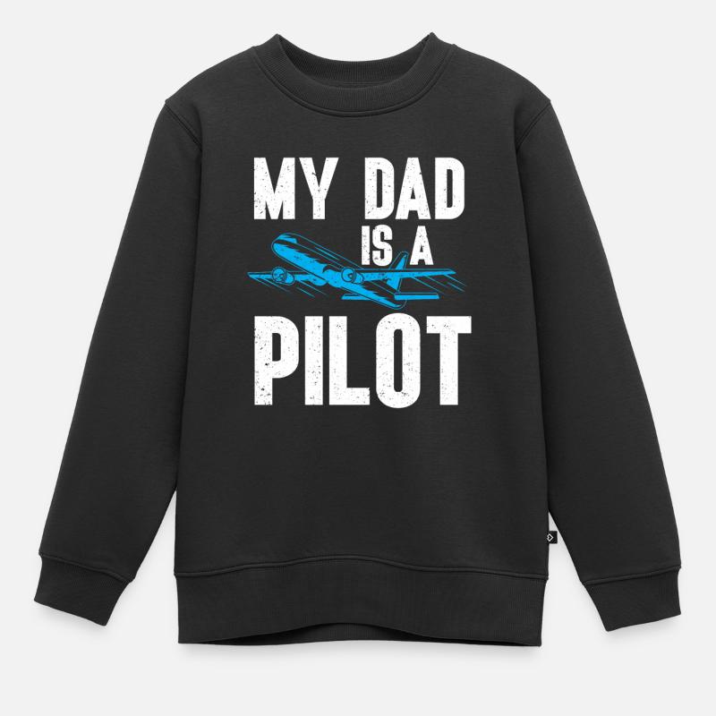 Citation du pilote Flight Lover Aircraft Aviation - Sweat Premium enfant bio - noir