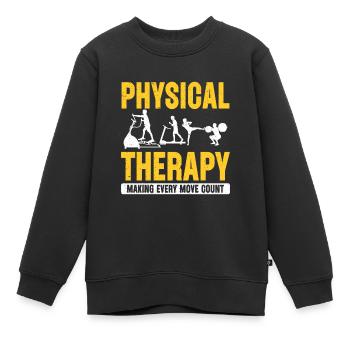 Physiotherapeut Physio Physiotherapie - Kinder Premium Organic Sweatshirt - Schwarz - Vorne - AI Model Kid Female (0cm)