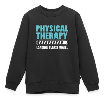 Kinésithérapeute Physiothérapie - Sweat Premium enfant bio - noir - Devant - AI Model Kid Female (0cm)
