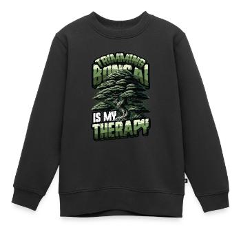 Das Trimmen Von Bonsai Ist Meine Therapie Bonsai - Kinder Premium Organic Sweatshirt - Schwarz - Vorne - AI Model Kid Female (0cm)