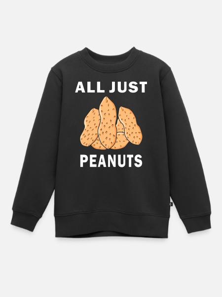 ERDNUESSE - Kinder Premium Organic Sweatshirt - Schwarz