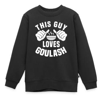 Authentischer Ungarischer Gulaschliebhaber - Kinder Premium Organic Sweatshirt - Schwarz - Vorne - AI Model Kid Female (0cm)