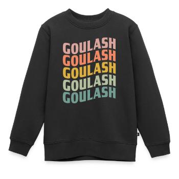 Authentisches Ungarisches Gulasch - Kinder Premium Organic Sweatshirt - Schwarz - Vorne - AI Model Kid Female (0cm)