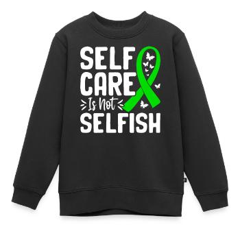 Sensibilisation à la santé mentale - Sweat Premium enfant bio - noir - Devant - AI Model Kid Female (0cm)