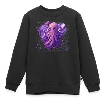 Super süße Kraken Octopus Pink Palette - Kinder Premium Organic Sweatshirt - Schwarz - Vorne - AI Model Kid Female (0cm)
