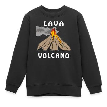 VOLCAN DE LAVE - Sweat Premium enfant bio - noir - Devant - AI Model Kid Female (0cm)
