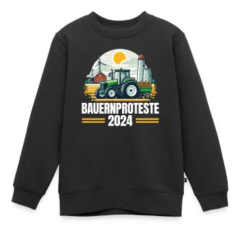 Einheit und Entschlossenheit in der Landwirtschaft - Kinder Premium Organic Sweatshirt - Schwarz - Vorne - AI Model Kid Female (0cm)