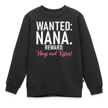 Cadeaux Nana - Sweat Premium enfant bio - noir - Devant - AI Model Kid Female (0cm)